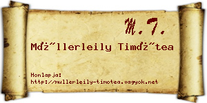 Müllerleily Timótea névjegykártya
